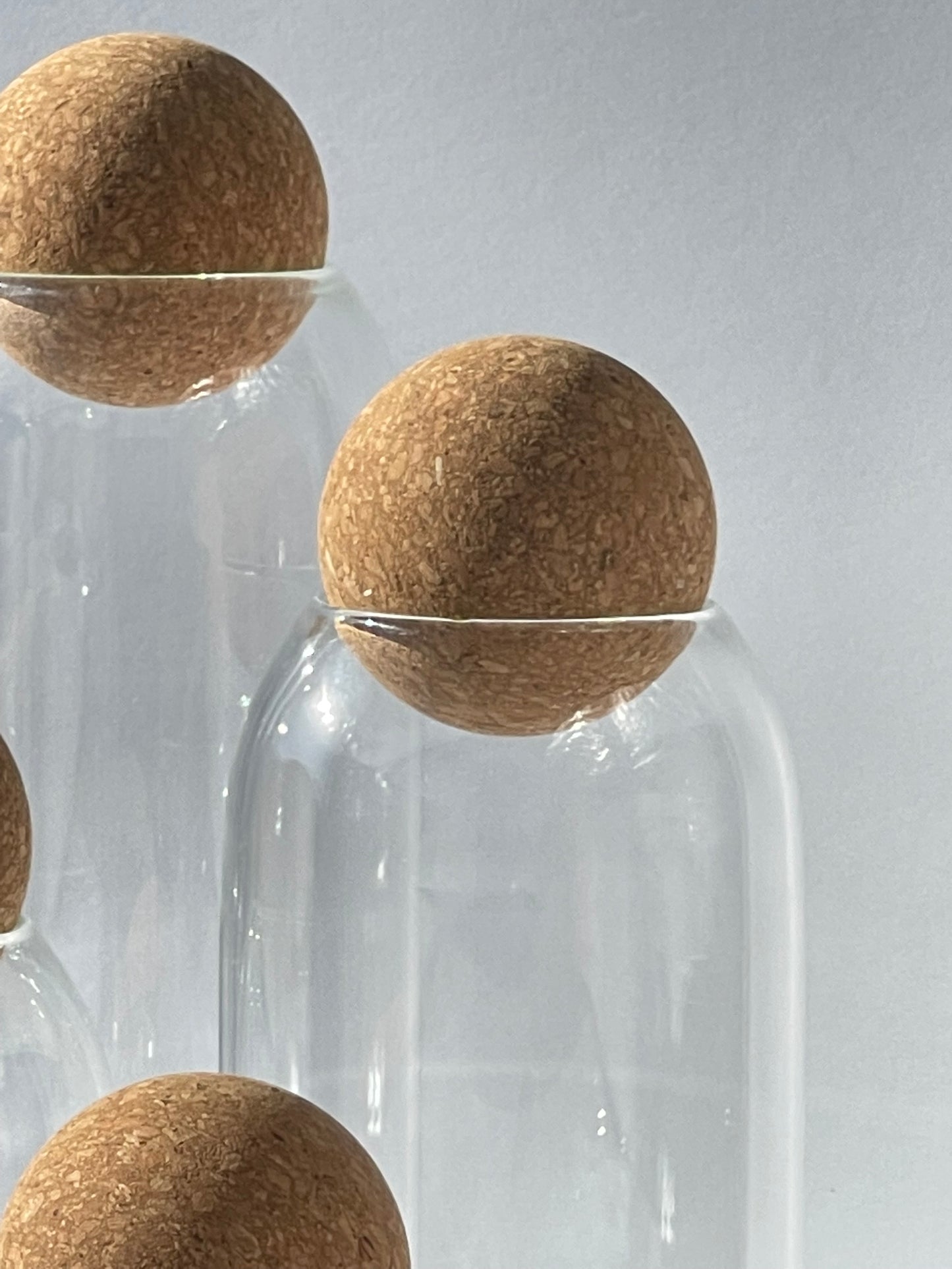 Corkball Lid Glass Storage Jars