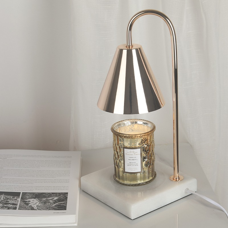 Gold Marble Candle Warmer Lamp