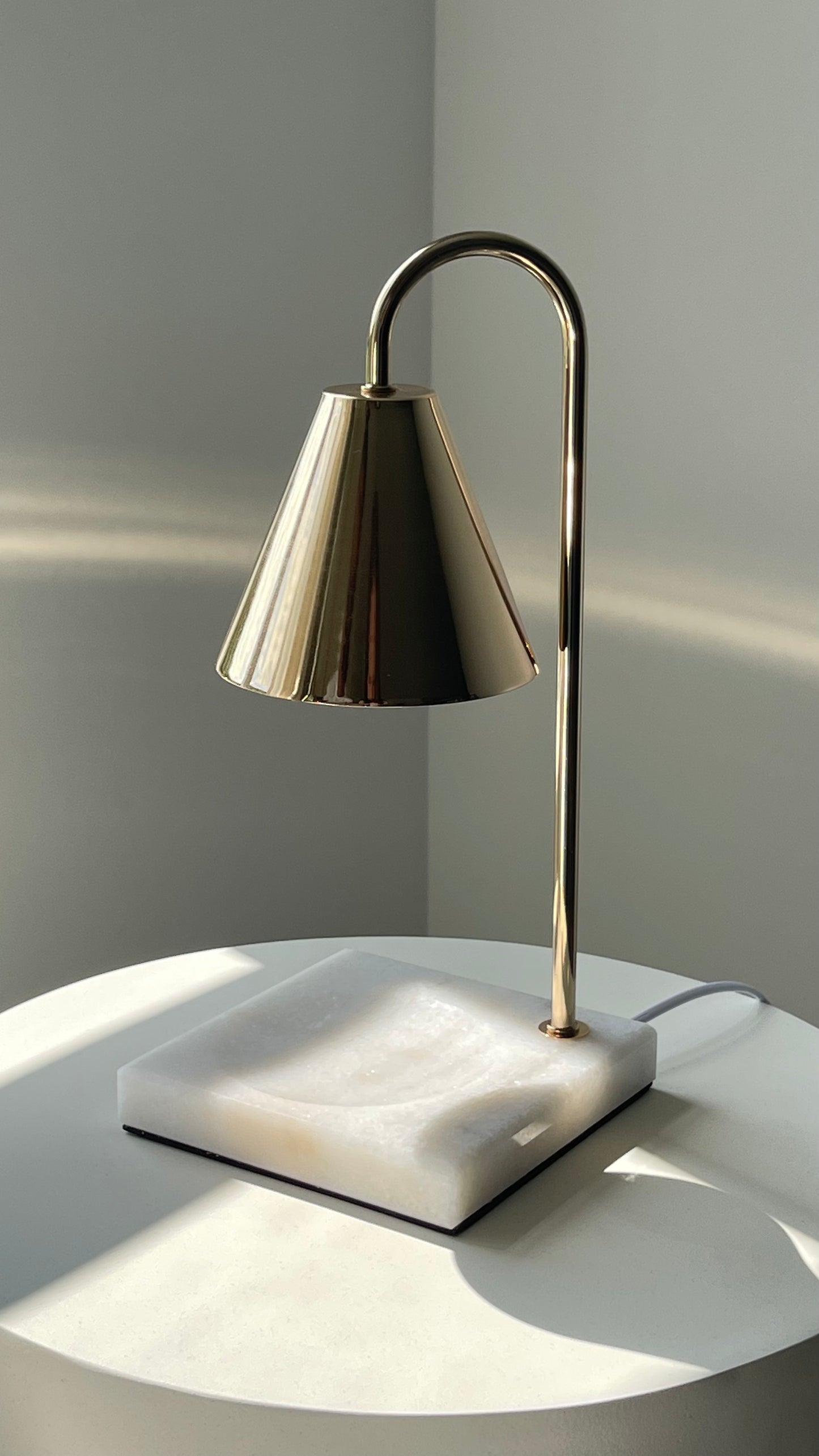Gold Marble Candle Warmer Lamp