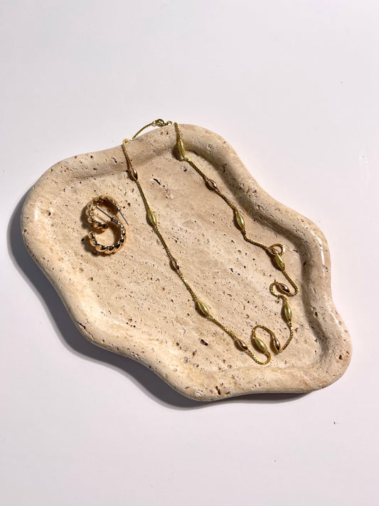 Travertine Cloud Tray