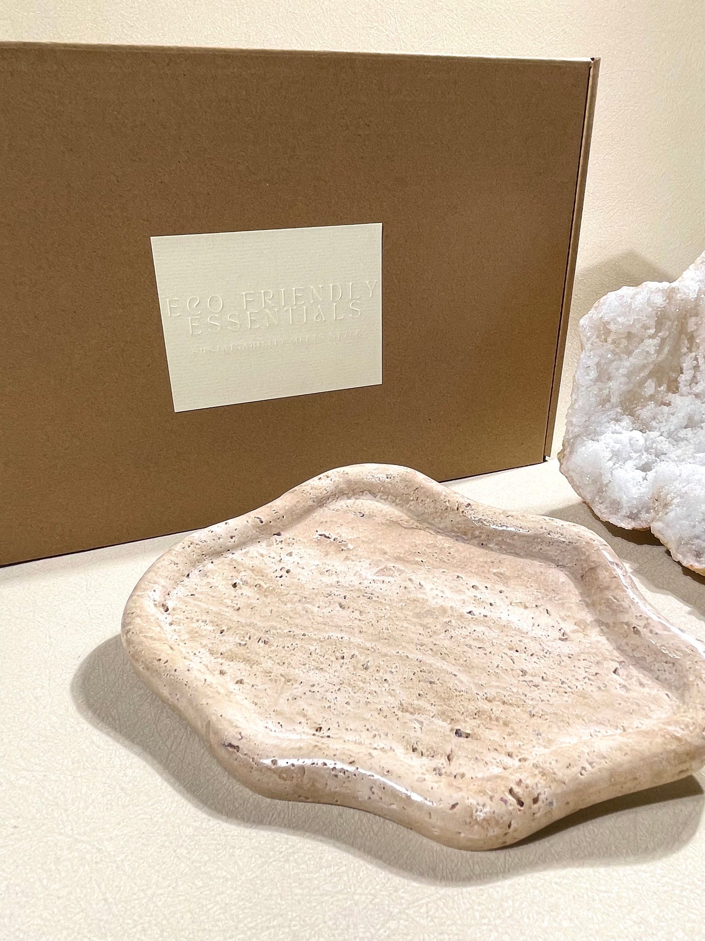 Travertine Cloud Tray