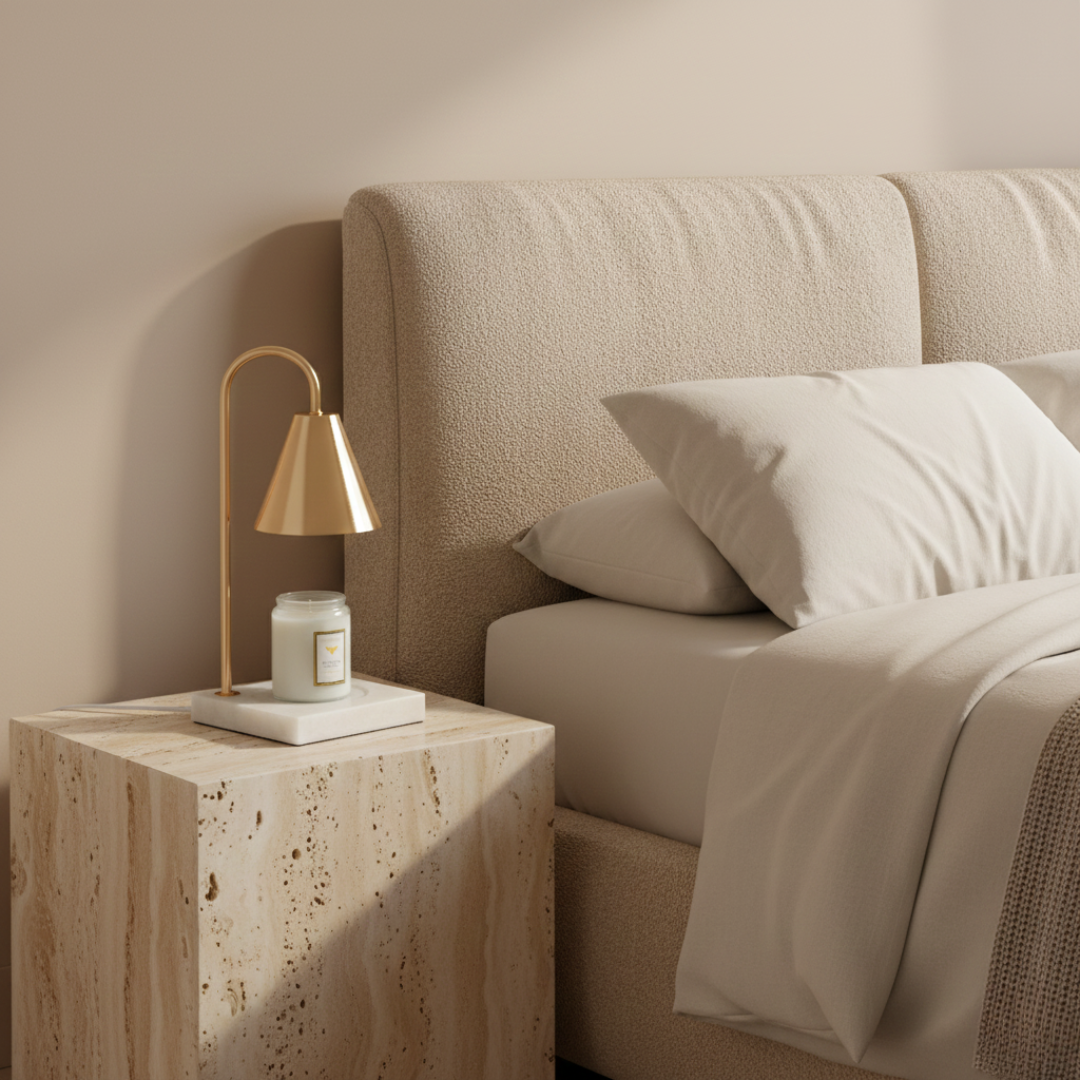 Gold Marble Candle Warmer Lamp