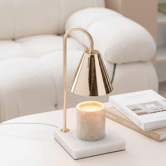 Gold Marble Candle Warmer Lamp