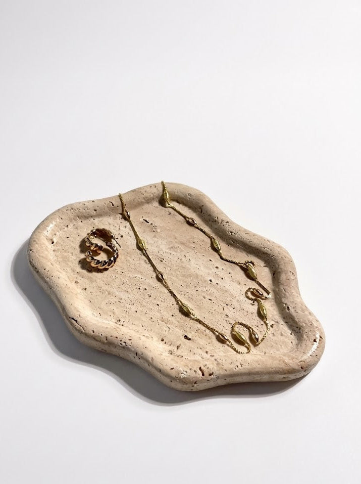 Travertine Cloud Tray