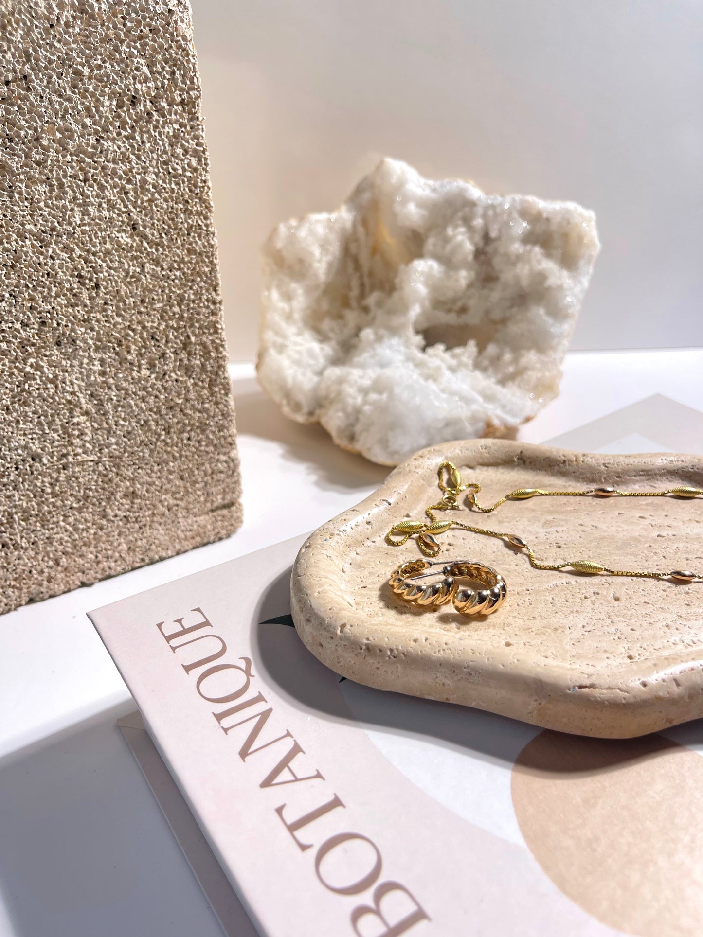 Travertine Cloud Tray